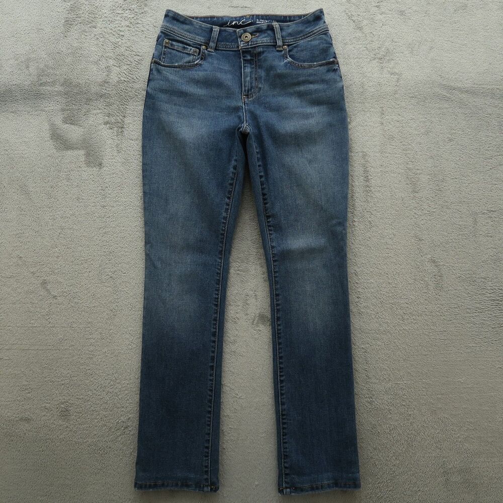 INC International Concepts Jeans Womens Size 2R Low-Rise Straight Leg 29" Inseam